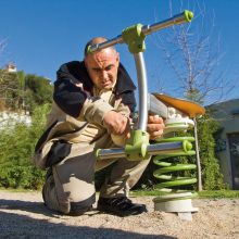 An example of Proludic's playground equipment being installed.
