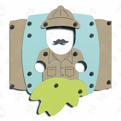 Adventure Panel J3413 playgrounds educational & sensory play equipment play panels, audio & musical play image 3d