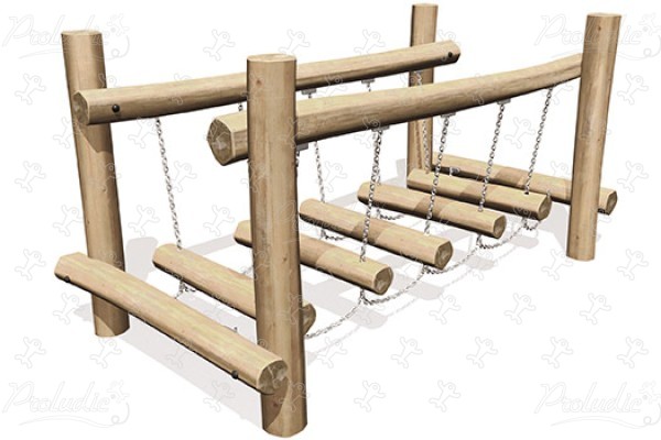 Swinging Log Walkway J4900 playgrounds balancing & climbing equipment balancing trails image 3d