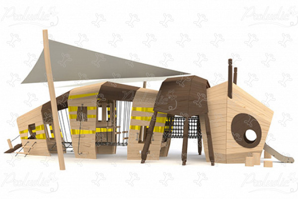 Bee J49119® playgrounds sustainable natural wood equipment animals image 3d