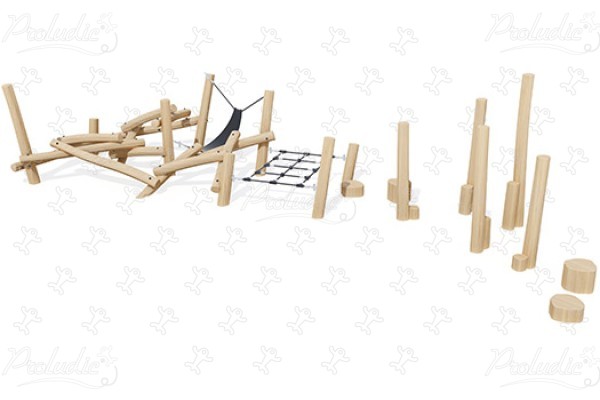 Hammock Trail L J49162 playgrounds balancing & climbing equipment balancing trails image 3d