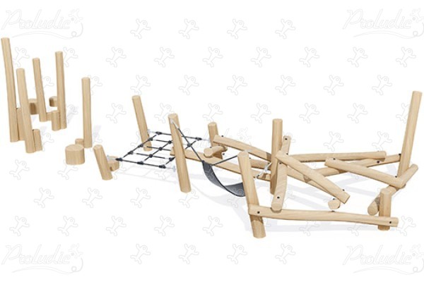 Hammock Trail L J49162 playgrounds balancing & climbing equipment balancing trails image 3d