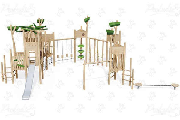 Cabin Trail J49415® playgrounds balancing & climbing equipment balancing trails image 3d