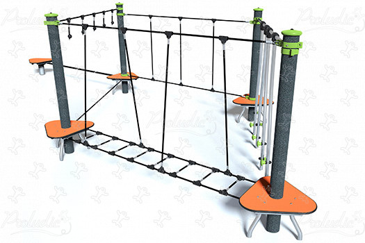 J5402-M playgrounds balancing & climbing equipment balancing trails image 3d