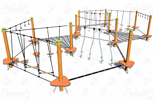 J5405 playgrounds balancing & climbing equipment balancing trails image 3d