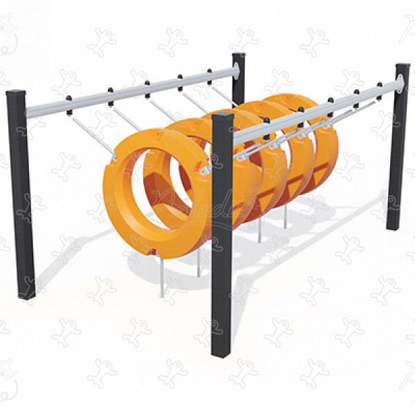 Suspended tunnel J5909® playgrounds acti’fun acti’ninja image 3d