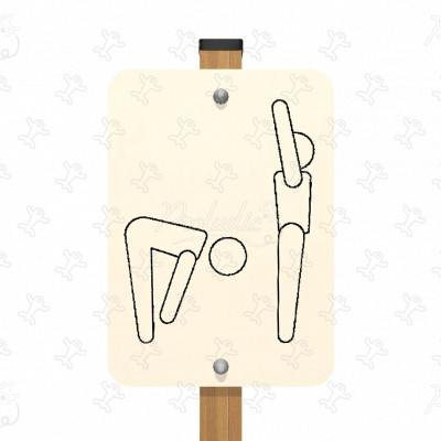 Warm-up Signpost JPS08 sport and fitness acti’fun trim trails image 3d