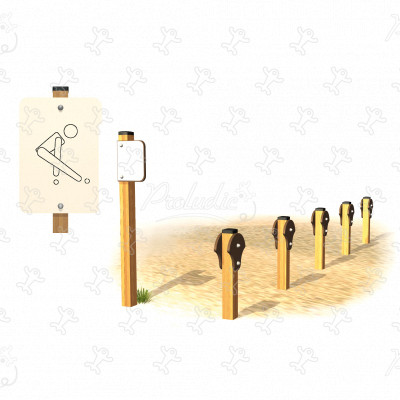 Junior Timber Leapfrog JPS16-J sport and fitness acti’fun trim trails image 3d