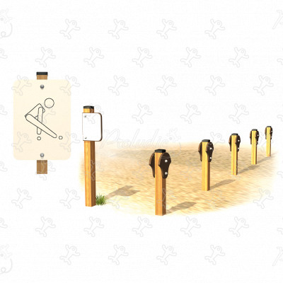 Senior Timber Leapfrog JPS16-S sport and fitness acti’fun trim trails image 3d