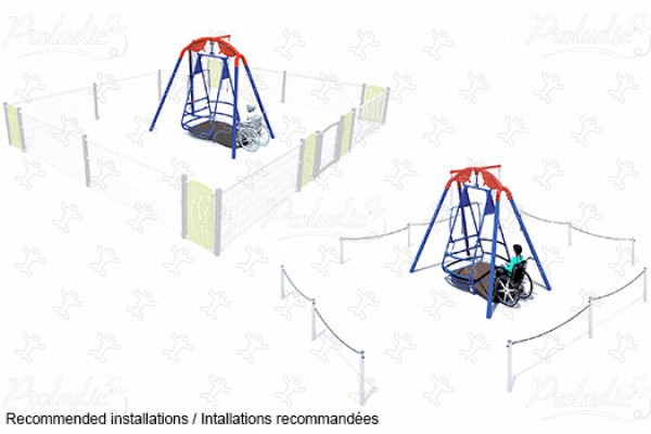 Inclusive Swing R49-IPY-1611 playgrounds traditional playground equipment swings image 3d
