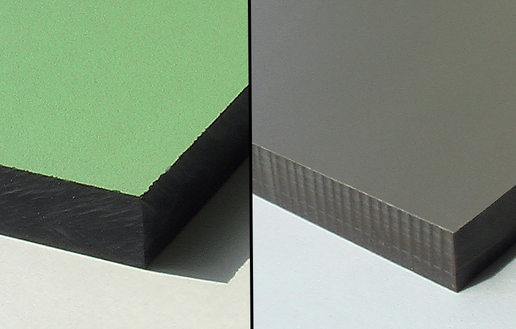 The coloured panels and the steps