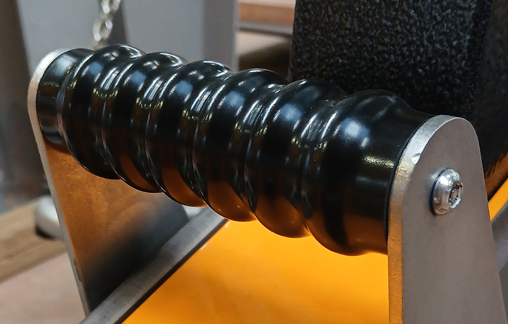 The grip section of the stainless steel handle