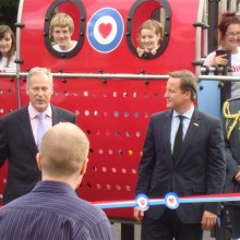 Proludic play equipment at RAF Brize Norton with David Cameron ex-Prime Minister
