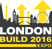 London Build 2016 Expo Graphic with London Skyline Small Square