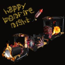 Happpy Bonfire Night Bespoke Firework Train Themed Play Equipment