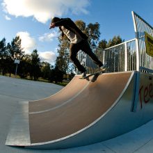 skate boarder on ramp to reflect Proludic signing UK exclusive distribution agreement with Rhino ramps