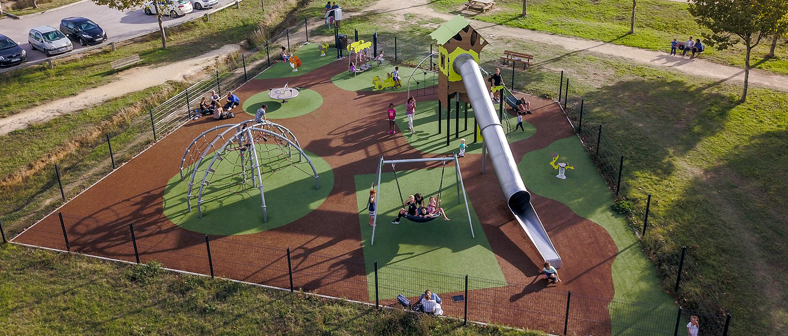 A nature-themed Proludic play area in Lattes (France)