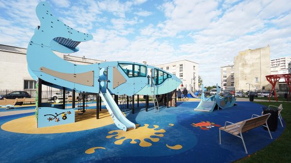 A whale-themed play area in Boulogne-sur-Mer (France)