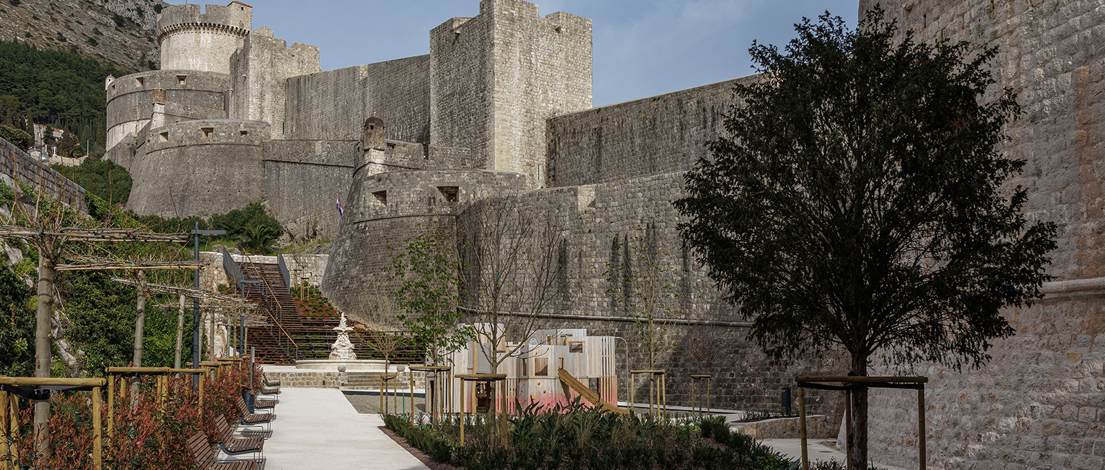 Create a playground inspired by the city-s historic heritage